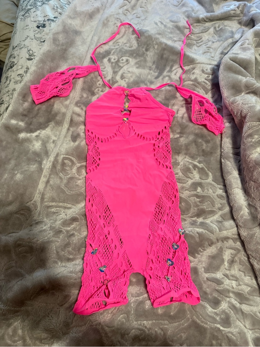 Hot pink poster girl jumpsuit